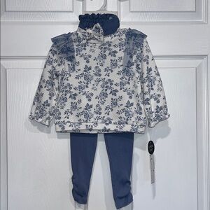 NICOLE MILLER - Floral Print 3-piece Baby Outfit - Size 18 months